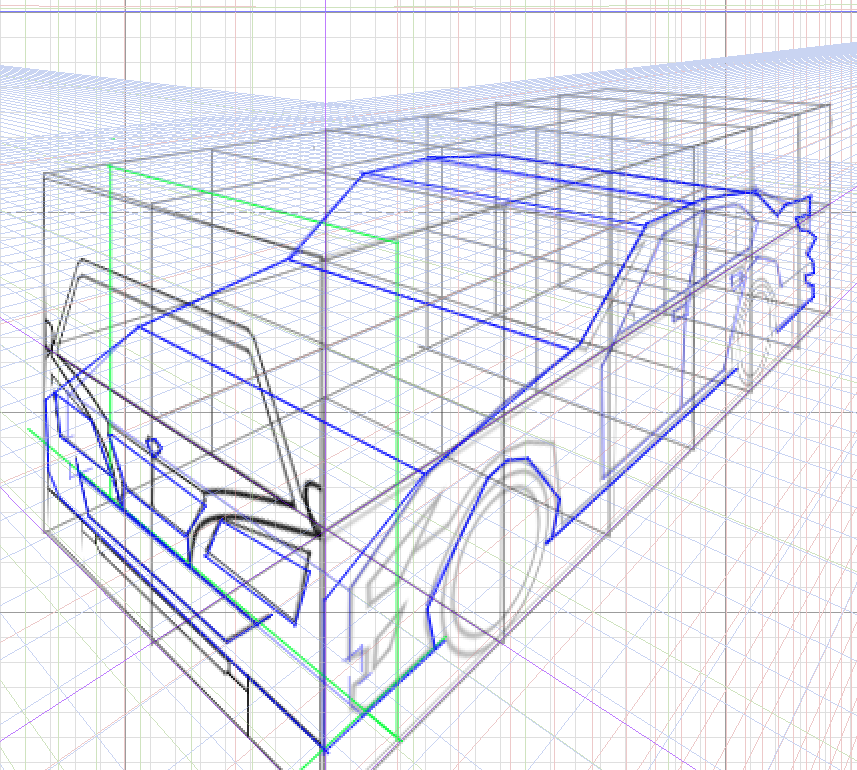 第一回 クリスタ 透視図法を使って車を描いてみる実験 失敗 創造法編集社