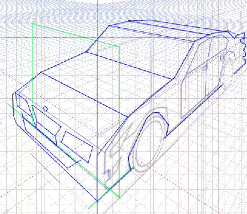 第一回 クリスタ 透視図法を使って車を描いてみる実験 失敗 創造法編集社
